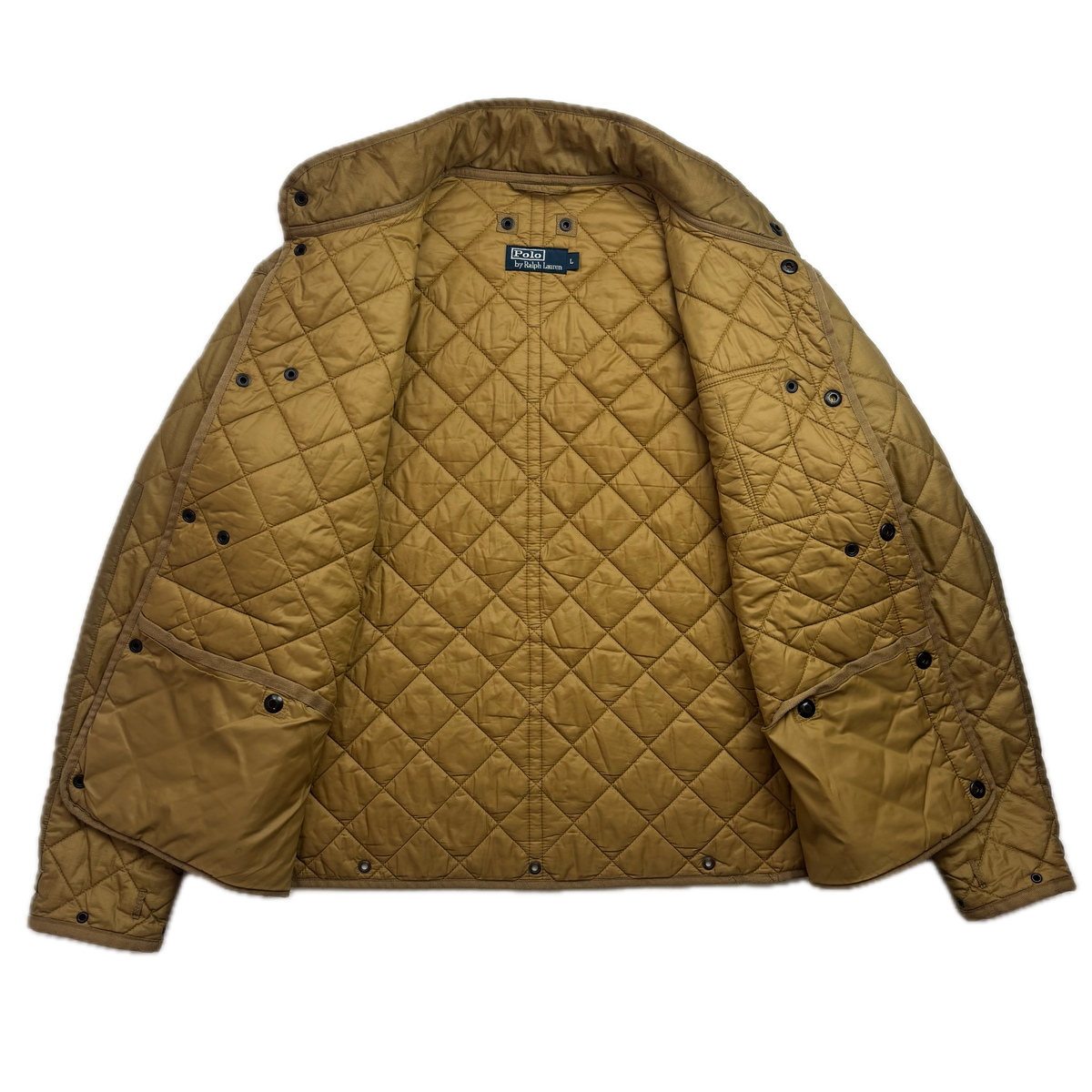 Polo Ralph Lauren 2 in 1 Tan Utility Jacket with Quilted Liner - L