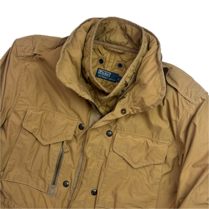 Polo Ralph Lauren 2 in 1 Tan Utility Jacket with Quilted Liner - L