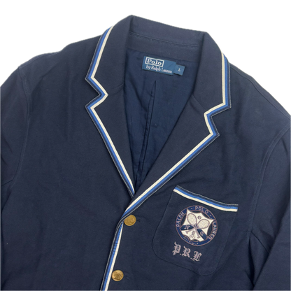 Polo Ralph Lauren Navy Tennis Blazer Sports Jacket Rowing - L