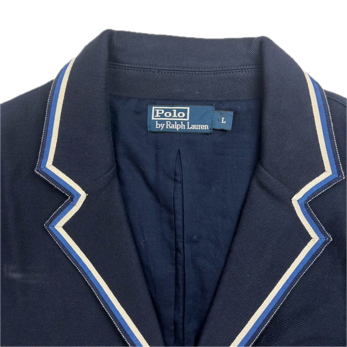 Polo Ralph Lauren Navy Tennis Blazer Sports Jacket Rowing - L