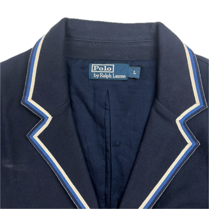 Polo Ralph Lauren Navy Tennis Blazer Sports Jacket Rowing - L