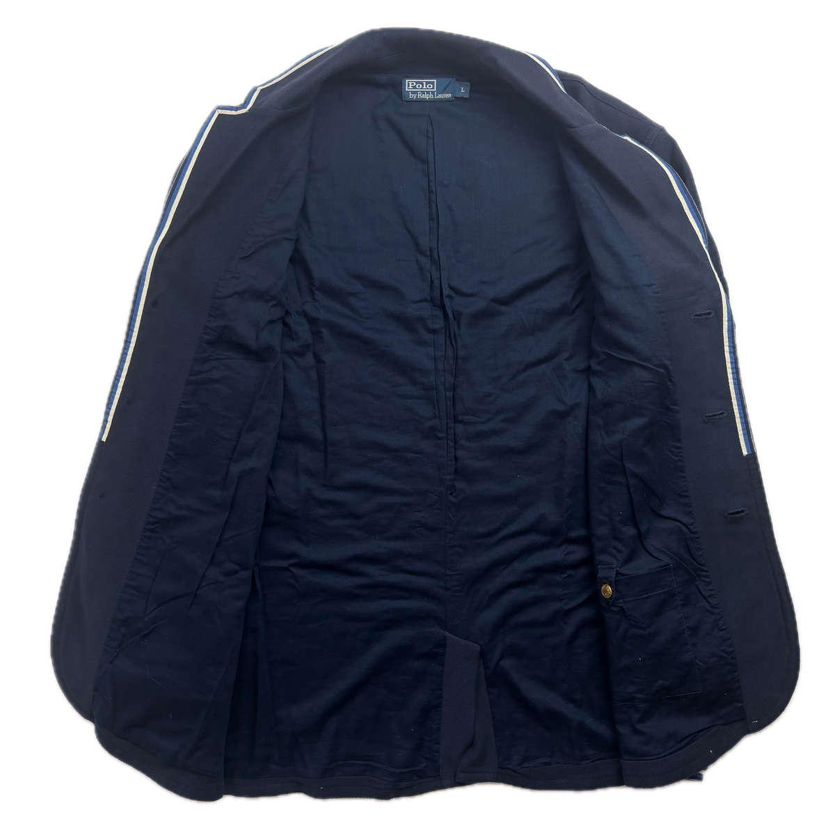 Polo Ralph Lauren Navy Tennis Blazer Sports Jacket Rowing - L