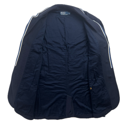 Polo Ralph Lauren Navy Tennis Blazer Sports Jacket Rowing - L