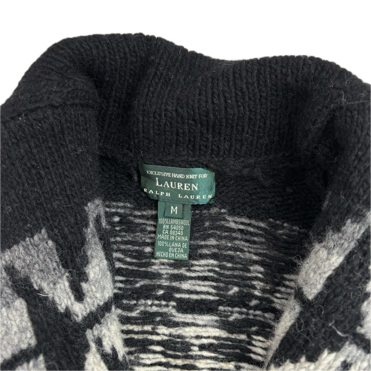 Lauren Aztec Hand Knit Cardigan (Wool) - M