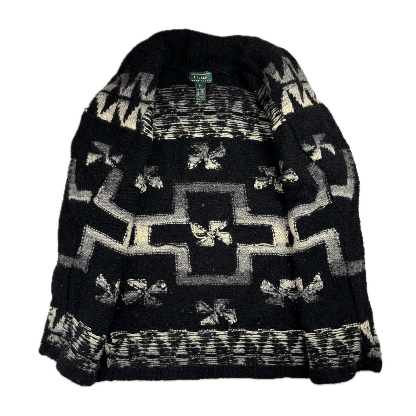 Lauren Aztec Hand Knit Cardigan (Wool) - M
