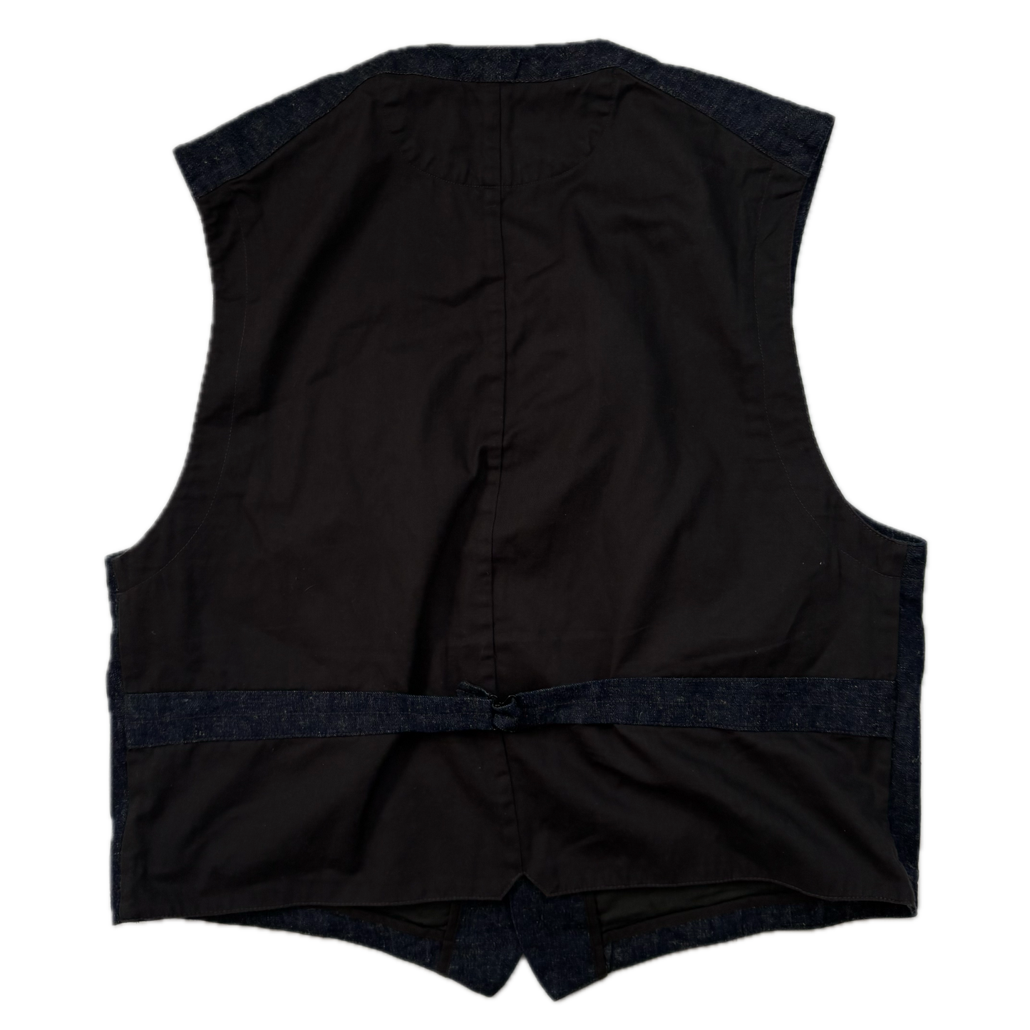 RRL Ralph Lauren Navy Blue Chambray Waistcoat - XXL