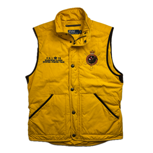 Polo Ralph Lauren Yellow Equestrian Gilet Bleecker Jumper Vest - M