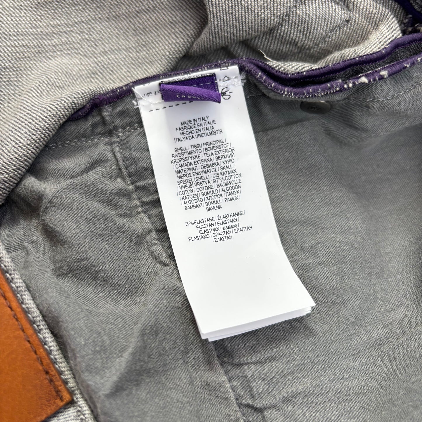 Ralph Lauren Purple Label Grey Skinny Fit Jeans - 36x32