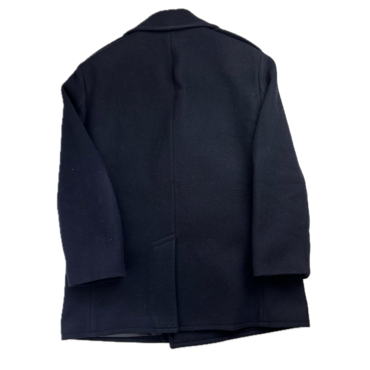 Polo Ralph Lauren Navy Melton Double Breasted Pea Coat (Wool Blend) - 48R