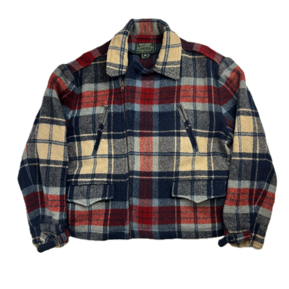 Polo Country Plaid Wool Moto Jacket - M