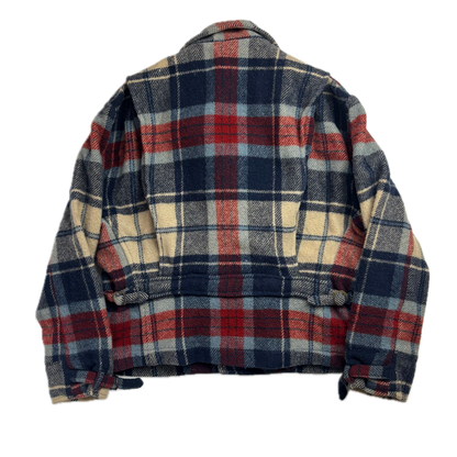 Polo Country Plaid Wool Moto Jacket - M