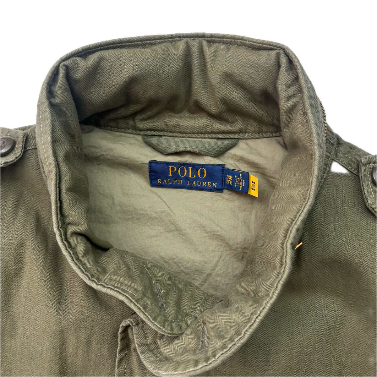 Polo Ralph Lauren Green Military Army Patches Field Parka Jacket  - XXL