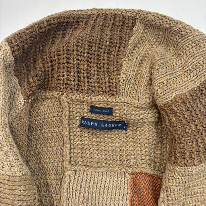 Ralph Lauren Patchwork Cardigan Belted Long Robe - M