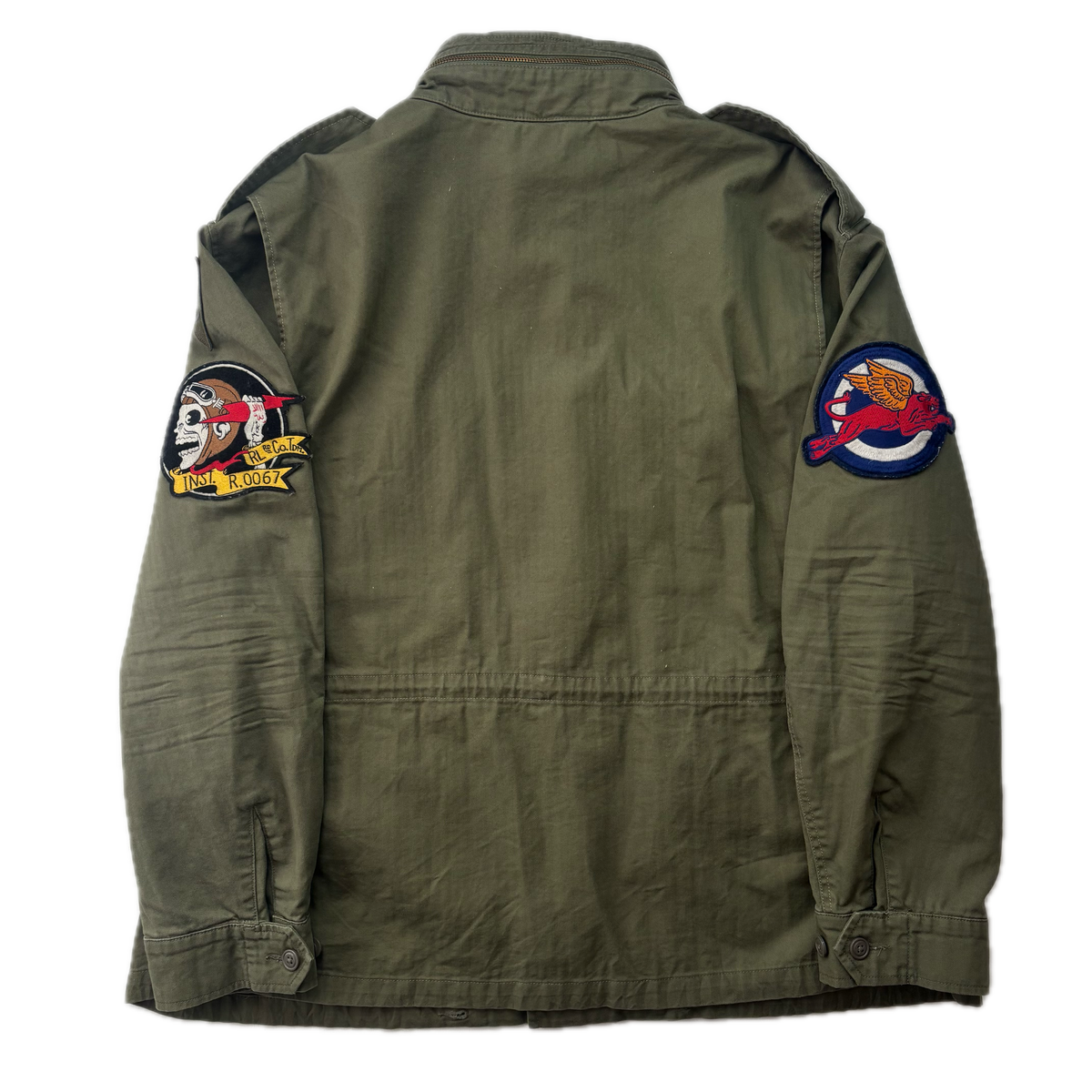 Polo Ralph Lauren Green Military Army Patches Field Parka Jacket  - XXL