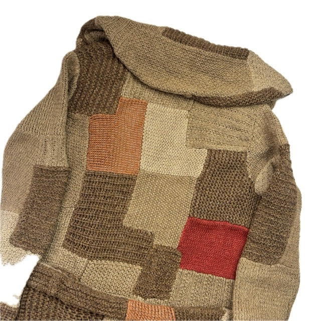 Ralph Lauren Patchwork Cardigan Belted Long Robe - M