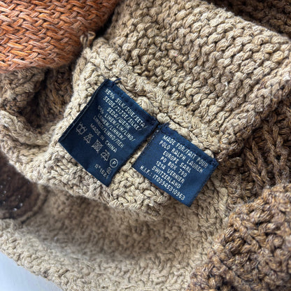 Ralph Lauren Patchwork Cardigan Belted Long Robe - M