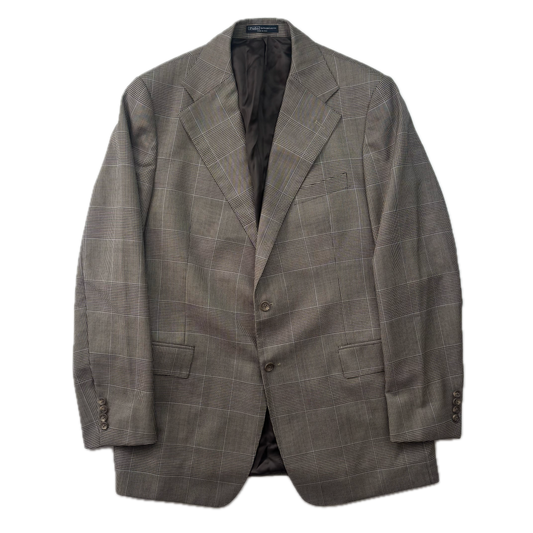 Polo Ralph Lauren Grey Prince Of Wales Check Garrison Blazer Glen Plaid (Wool) - 44L