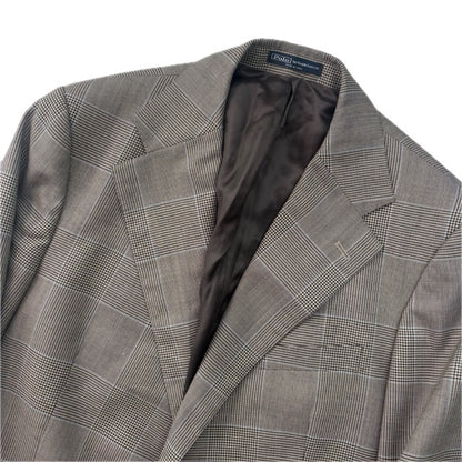 Polo Ralph Lauren Grey Prince Of Wales Check Garrison Blazer Glen Plaid (Wool) - 44L