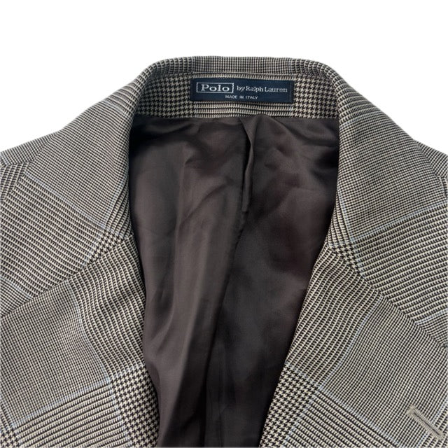 Polo Ralph Lauren Grey Prince Of Wales Check Garrison Blazer Glen Plaid (Wool) - 44L
