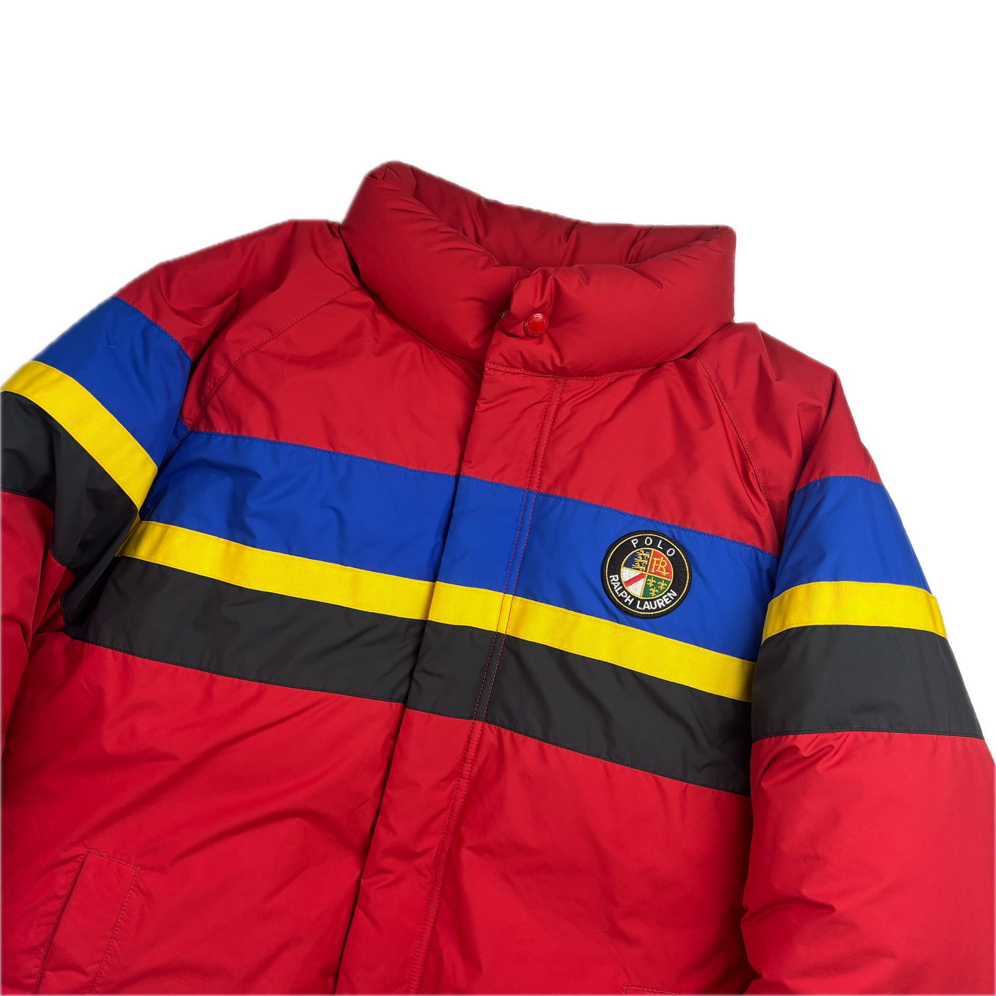Polo Ralph Lauren Retro Red Cookie Patch Puffer Jacket Down Coat - M