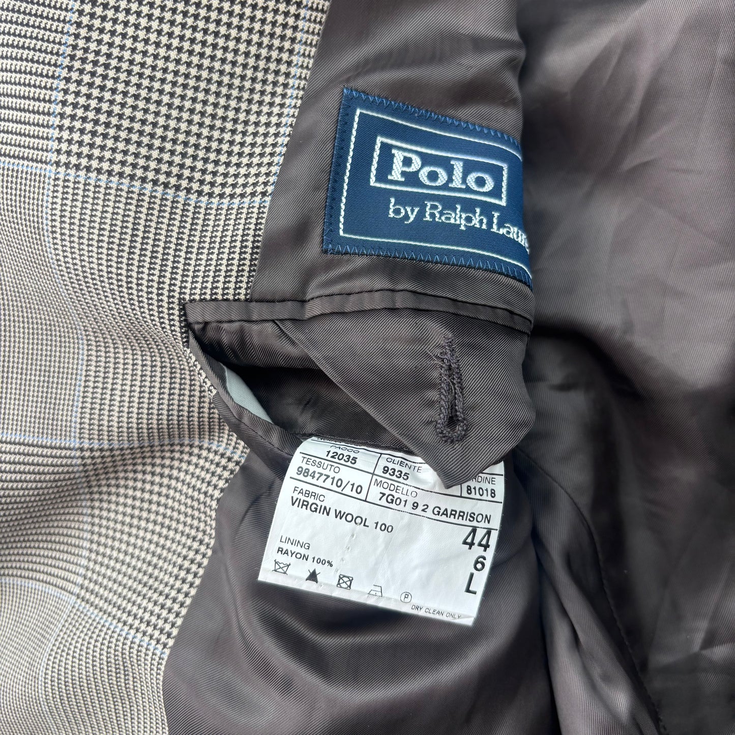 Polo Ralph Lauren Grey Prince Of Wales Check Garrison Blazer Glen Plaid (Wool) - 44L