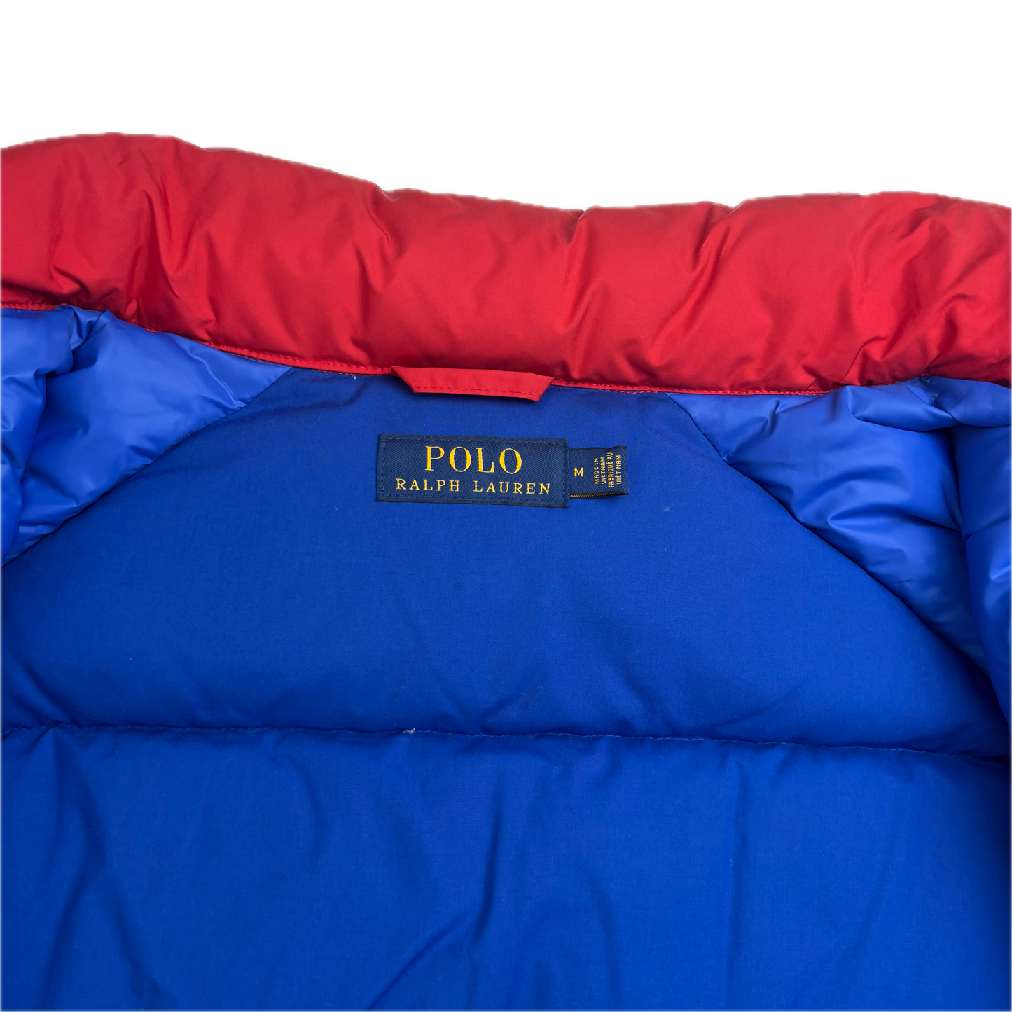 Polo Ralph Lauren Retro Red Cookie Patch Puffer Jacket Down Coat - M