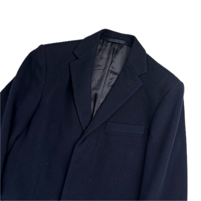 Ralph Lauren Black Label Navy Chesterfield Paddock Coat Overcoat (Cashmere) - 40R