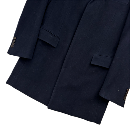 Ralph Lauren Black Label Navy Chesterfield Paddock Coat Overcoat (Cashmere) - 40R
