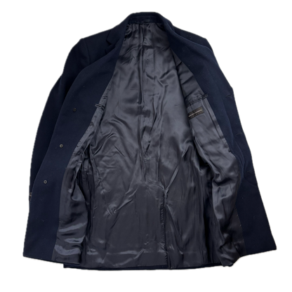 Ralph Lauren Black Label Navy Chesterfield Paddock Coat Overcoat (Cashmere) - 40R