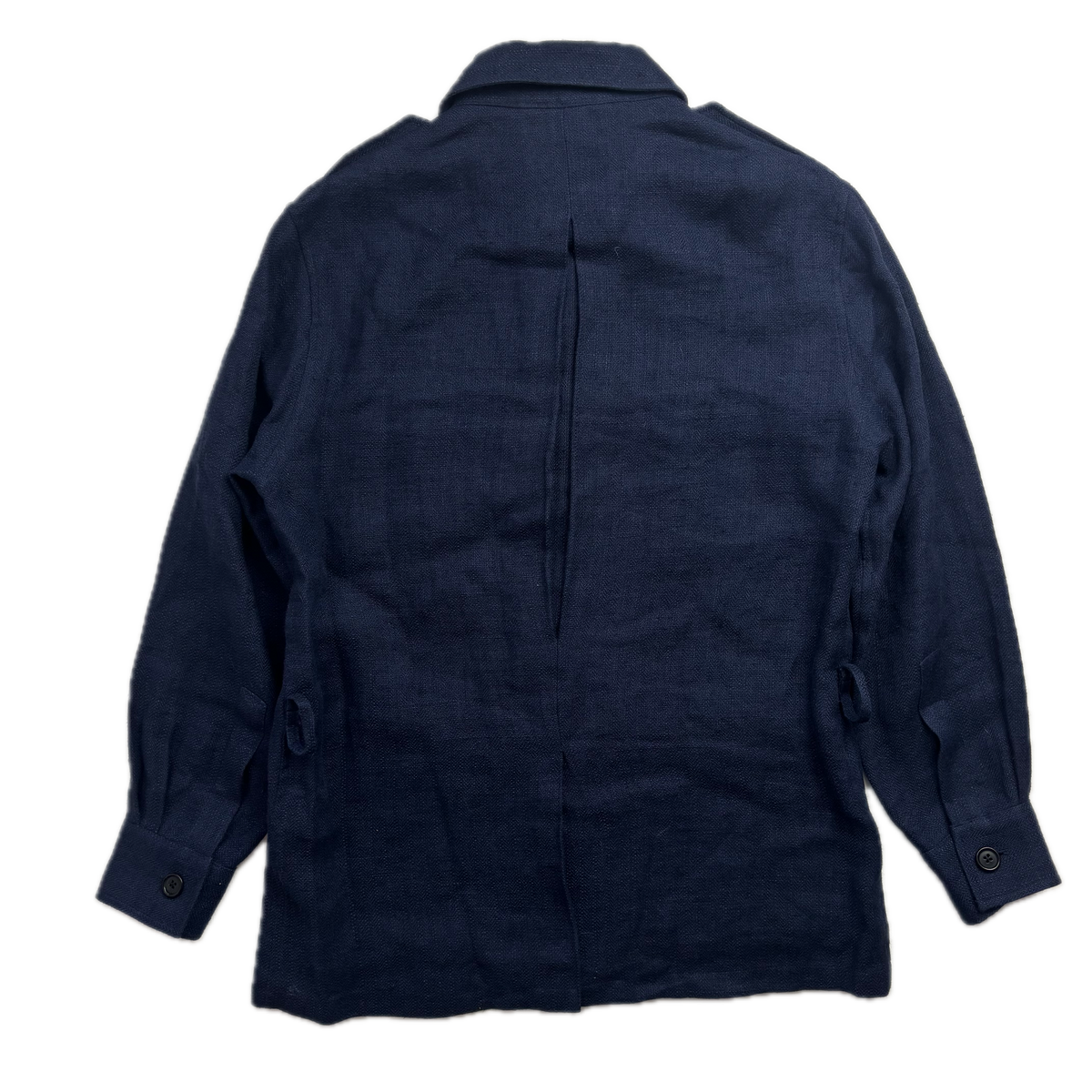 Ralph Lauren Purple Label Navy Safari Utility Jacket (Linen Silk) - 38