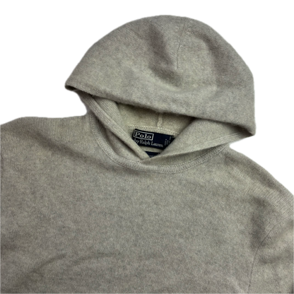 Polo Ralph Lauren Grey Cashmere Pullover Hoodie - L (M)