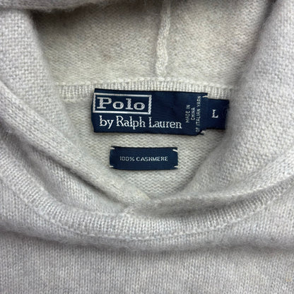 Polo Ralph Lauren Grey Cashmere Pullover Hoodie - L (M)