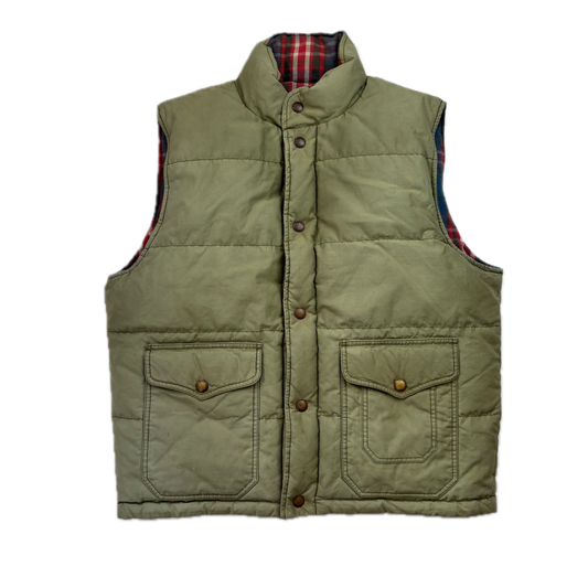 Rugby Reversible Plaid Brushed Cotton Hunting Gilet - L