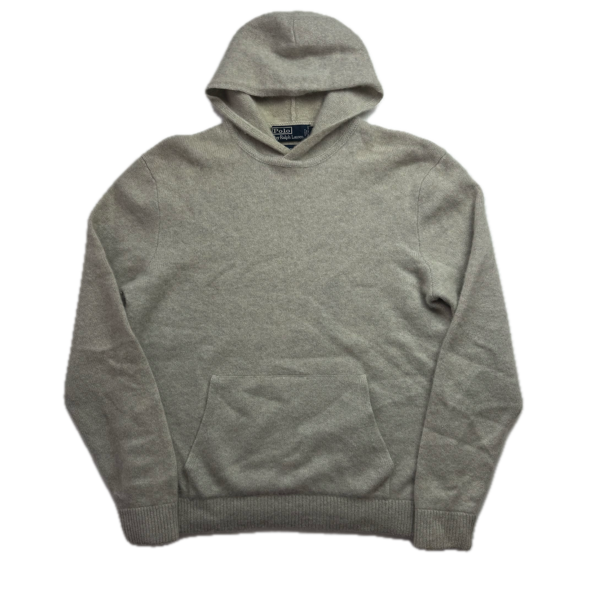 Polo Ralph Lauren Grey Cashmere Pullover Hoodie - L (M)