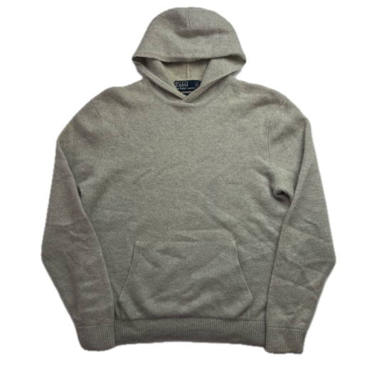 Polo Ralph Lauren Grey Cashmere Pullover Hoodie - L (M)