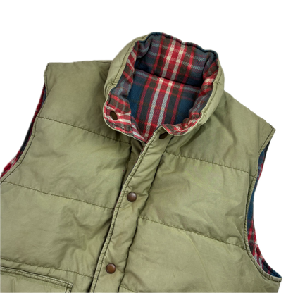 Rugby Reversible Plaid Brushed Cotton Hunting Gilet - L