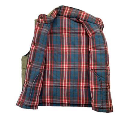 Rugby Reversible Plaid Brushed Cotton Hunting Gilet - L
