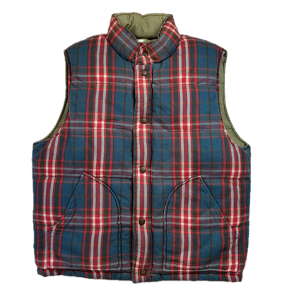 Rugby Reversible Plaid Brushed Cotton Hunting Gilet - L