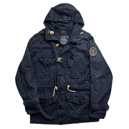 Polo Ralph Lauren Navy Blue Marine Hooded Parka Jacket  - M