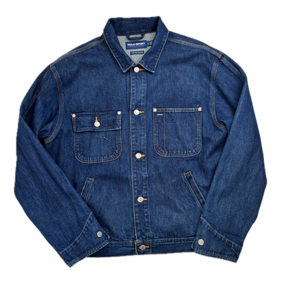 Polo Sport Ralph Lauren Denim USA Flag Trucker Jacket - M