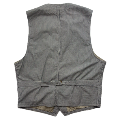 RRL Ralph Lauren Blue Seersucker Waistcoat (Cotton) - L