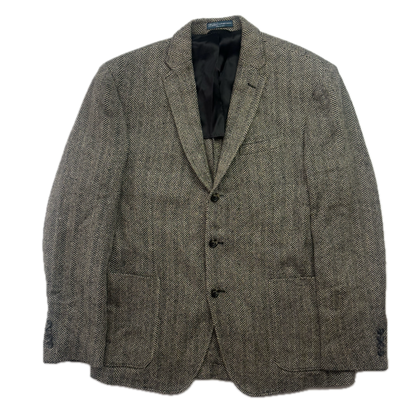 Polo Ralph Lauren Grey Herringbone Blazer (Flax Silk Wool) - 42R