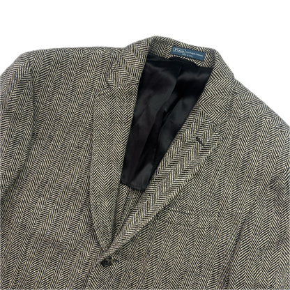 Polo Ralph Lauren Grey Herringbone Blazer (Flax Silk Wool) - 42R