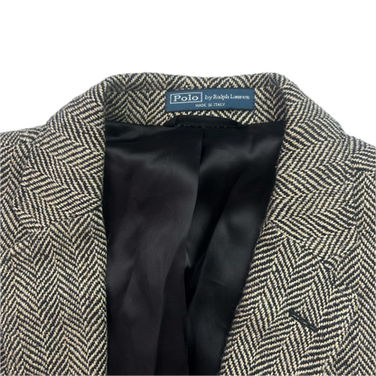 Polo Ralph Lauren Grey Herringbone Blazer (Flax Silk Wool) - 42R