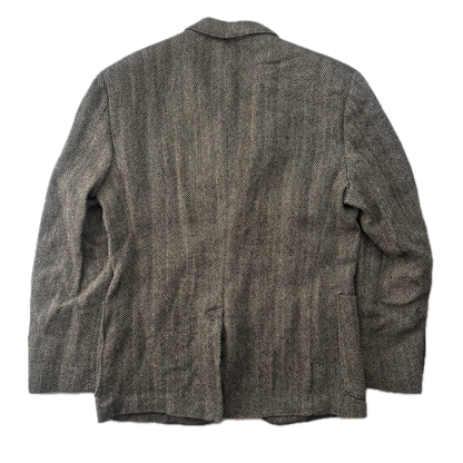 Polo Ralph Lauren Grey Herringbone Blazer (Flax Silk Wool) - 42R
