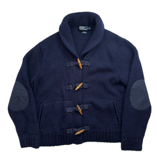 Polo Ralph Lauren Navy Hand Knit Toggle Cardigan (Wool) -  XXL