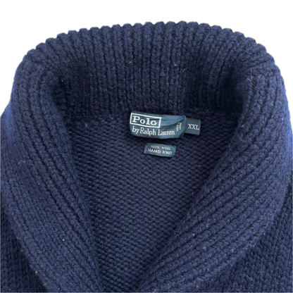 Polo Ralph Lauren Navy Hand Knit Toggle Cardigan (Wool) -  XXL