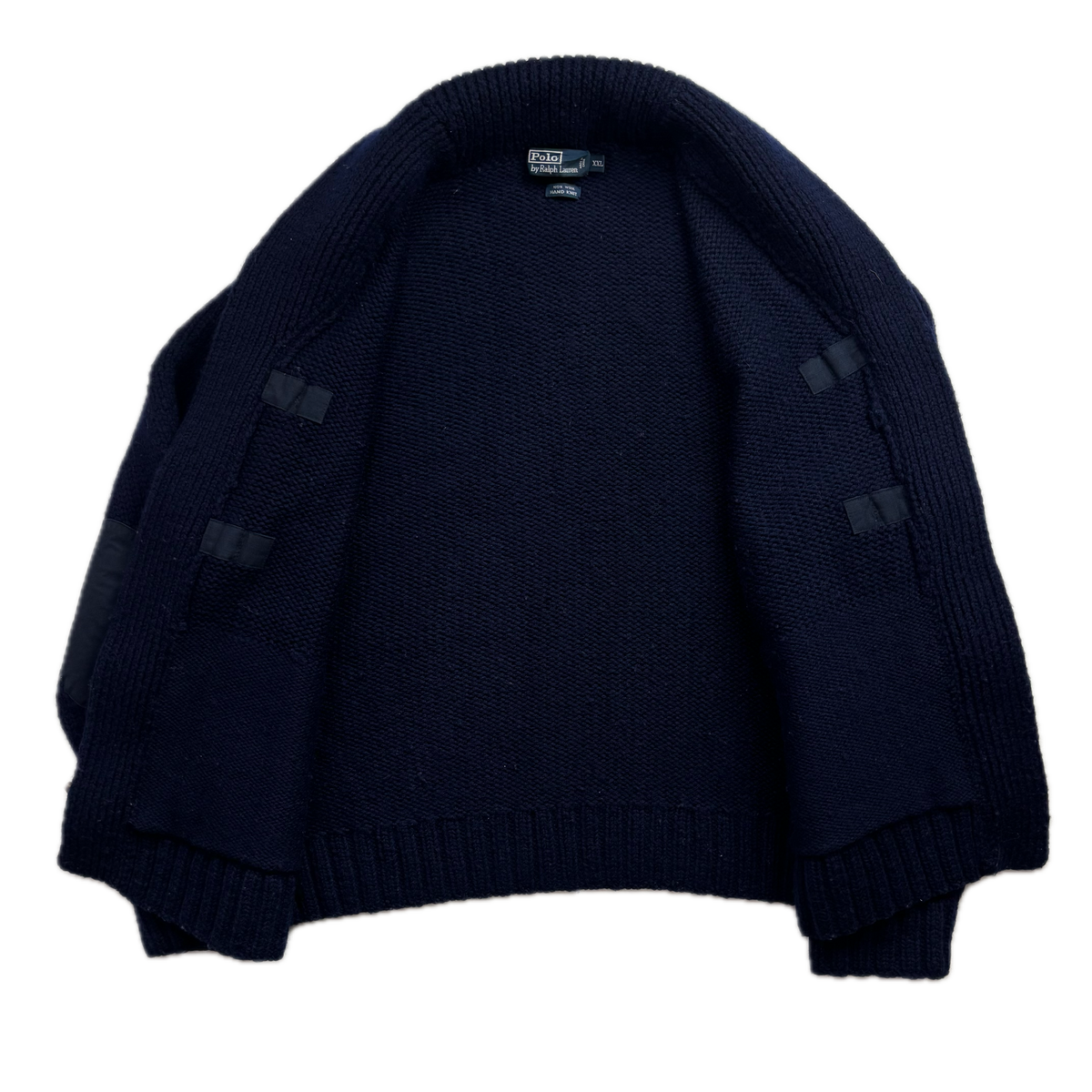 Polo Ralph Lauren Navy Hand Knit Toggle Cardigan (Wool) -  XXL