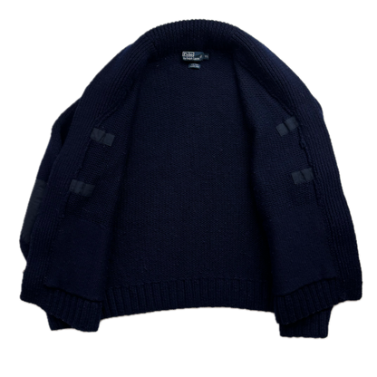 Polo Ralph Lauren Navy Hand Knit Toggle Cardigan (Wool) -  XXL