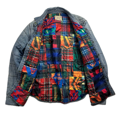 Polo Ralph Lauren Denim Aztec Quilt Lined Over Shirt Indigo (Cotton) - L